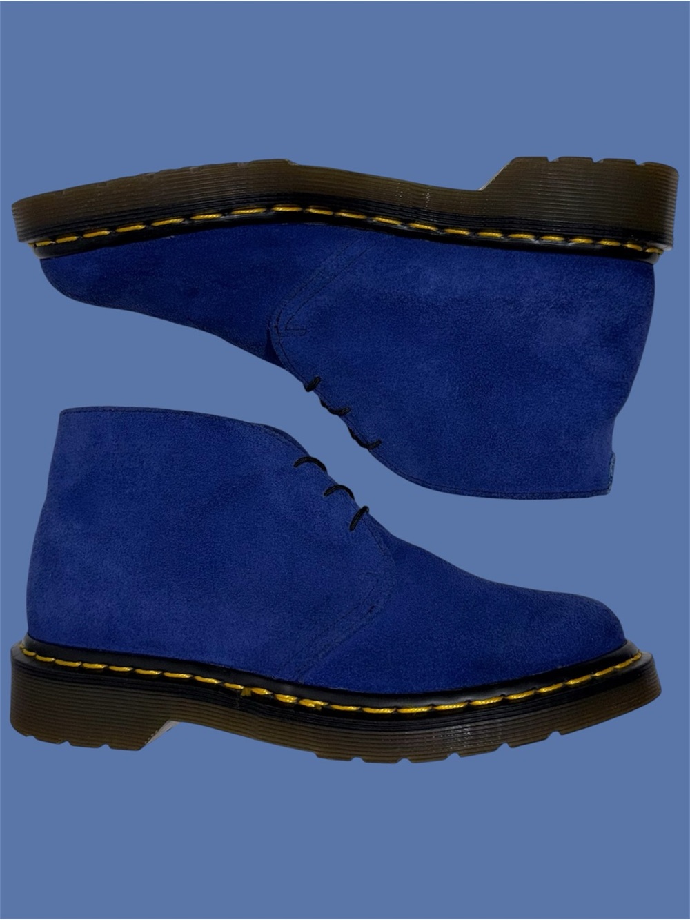 💯 Vintage Dr. Martens Blue Leather Made in England Boots UK 5.5